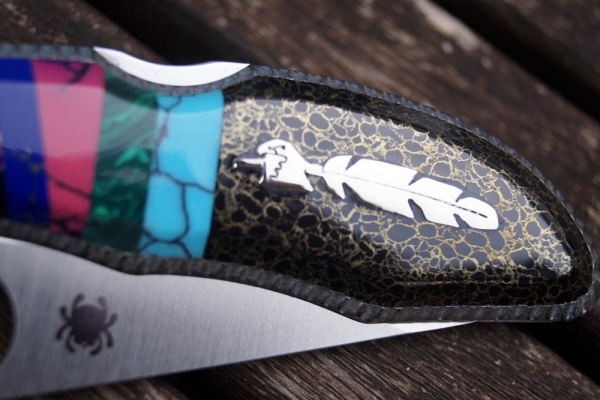 Yellowhorse Spyderco Delica Eagle Feather