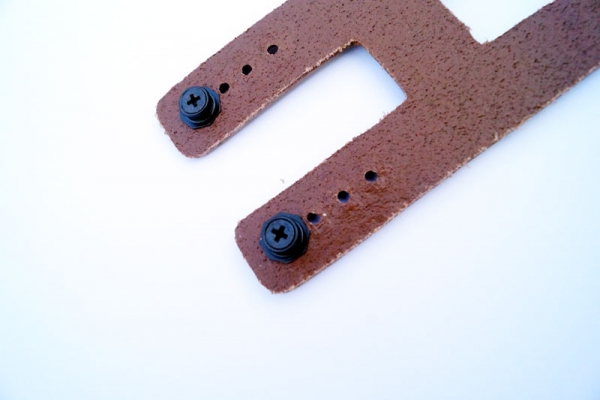 IWB Belt Loop Tactical Leather Brown Double Strap leder gürtelschlaufe