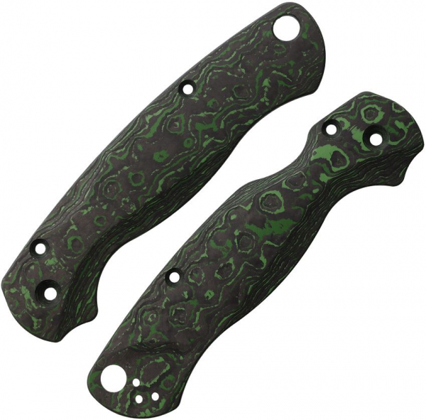 Flytanium Spyderco Para Military 2 Lotus Carbon Green Griffschalen
