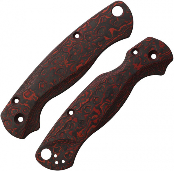Flytanium Spyderco Para Military 2 Lotus Carbon Red Griffschalen