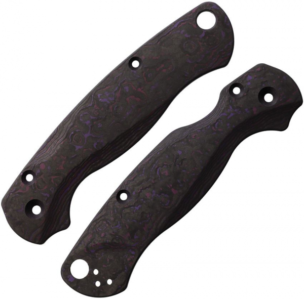 Flytanium Spyderco Para Military 2 Lotus Carbon Purple Griffschalen