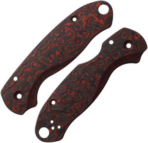 Flytanium Spyderco Para 3 Lotus Griffschalen Carbon Lava
