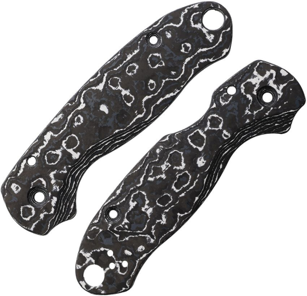 Flytanium Spyderco Para 3 Lotus Griffschalen Carbon Storm