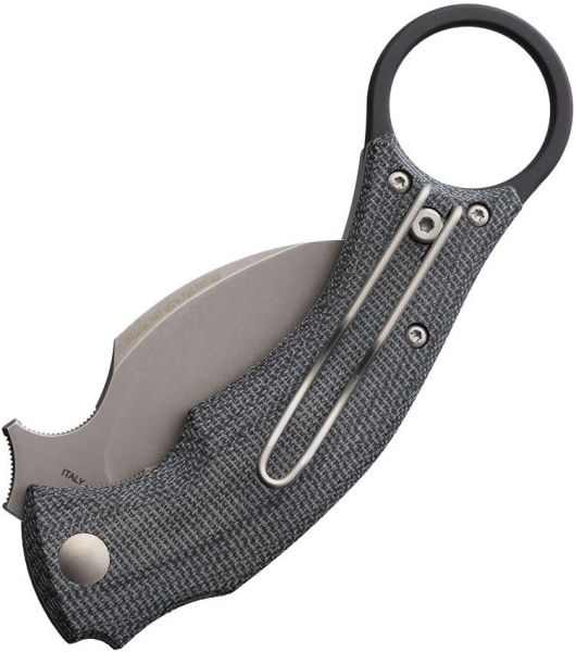 Bastinelli Knives FKMD Knives Blackbird Micarta Black