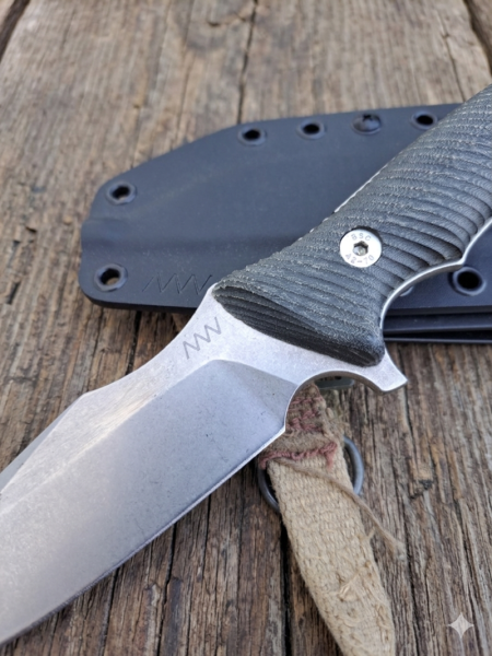 ANV Knives, M311 Spelter, Sleipner Stahl Messer, Acta Non Verba M311, taktisches Messer, Micarta Black, Kydex Scheide, tschechische Messer