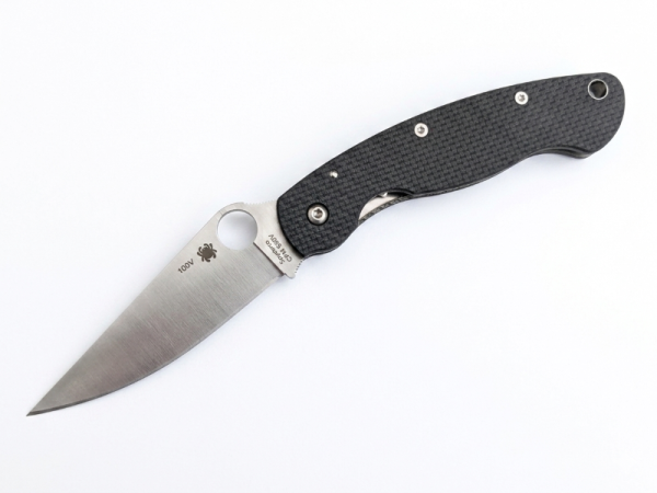 Spyderco Military Carbon Titan, Spyderco C36CFTIP, Military S90V, CPM-S90V Spyderco, Military Sprint Run, Spyderco Rarität, Titanium Frame Lock, Com2you-biwak