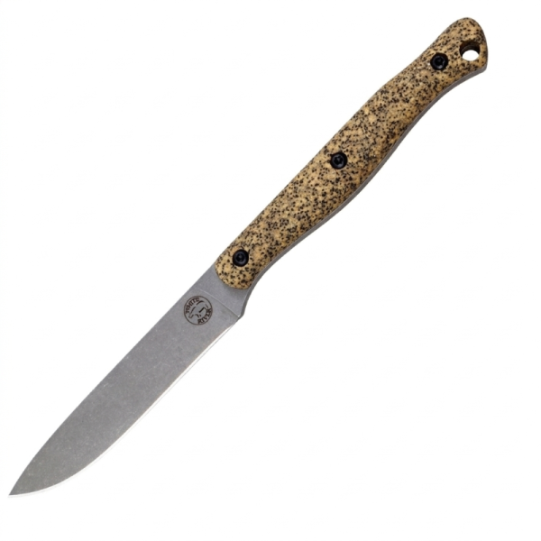 White River GripXodus 4 Brass Metallic | S35VN Bushcraft Messer