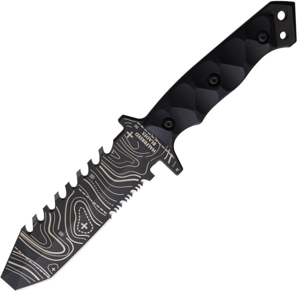 Halfbreed Blades ERK-01 Emergency Rescue Knife Black Topo