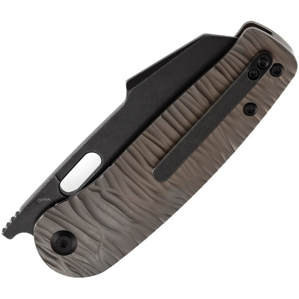 Kansept, Orlok, K1019, S35VN, Bronze Titan, Micro Rock Texture, Black Stonewash, Sheepsfoot, Peter Dansky, EDC Messer, Nested Linerlock, Premium Klappmesser, Com2you-biwak.