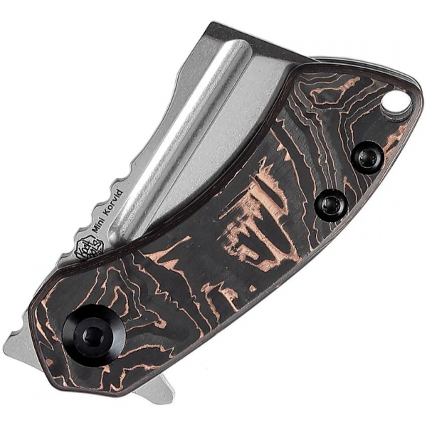 Kansept Knives Mini Korvid Copper Carbon Framelock