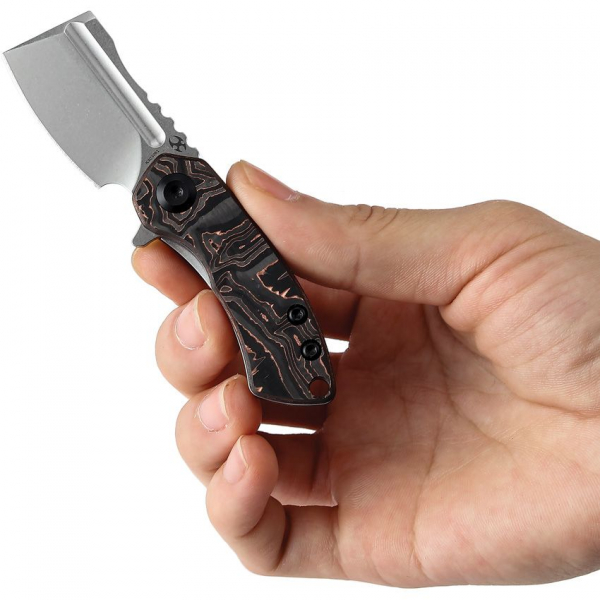 Kansept Knives Mini Korvid Copper Carbon Framelock
