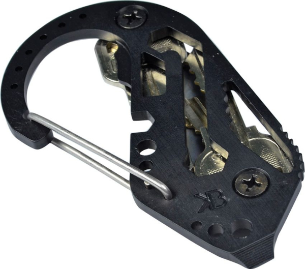 Key Biner Aluminium Black, Karabiner Key Organizer, Key Biner schwarz, Schlüsselorganizer Karabiner, EDC Key Organizer, Taktischer Schlüsselbund, Com2you-biwak, KeyBiner Aluminium, Gadget Flaschenöffner, Everyday Carry Gear