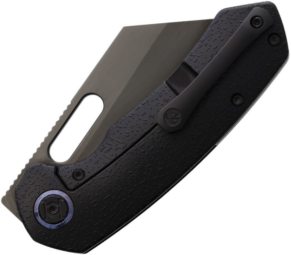 Kunwu Primo Framelock Raindrop Black	Premium EDC Messer