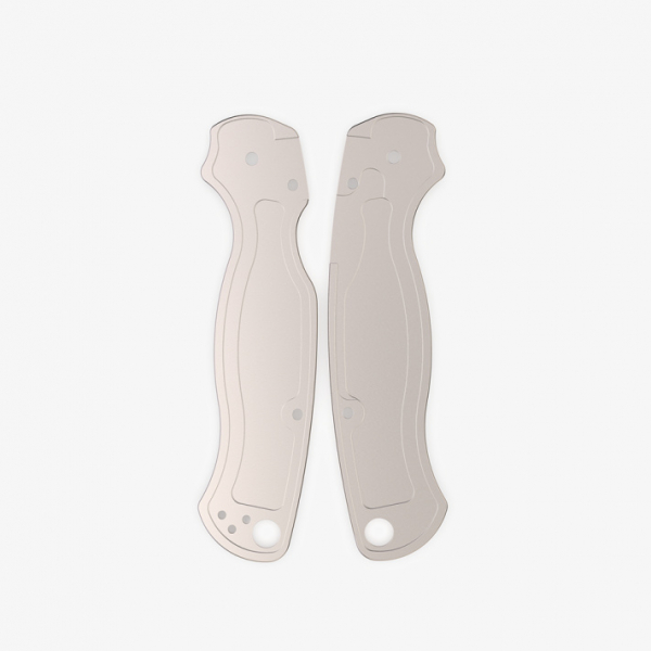 Flytanium Spyderco Paramilitary 2 Lotus Titan Griffschalen Bead blast