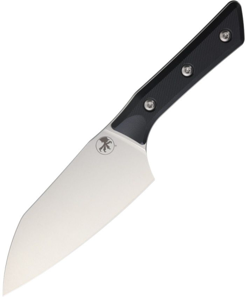 Microtech Santoku 6 Zoll, Microtech Kochmesser, Santokumesser M390MK, G10 Küchenmesser, Stonewash Black, Schwarzes Küchenmesser, Com2you-biwak, Premium Santoku