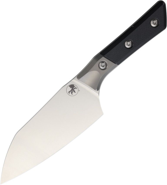 Microtech Santoku 6 Zoll, Microtech Kochmesser, Santokumesser M390MK, Titanbacken Küchenmesser, Stonewash Black, Schwarzes Küchenmesser, Com2you-biwak, Premium Santoku