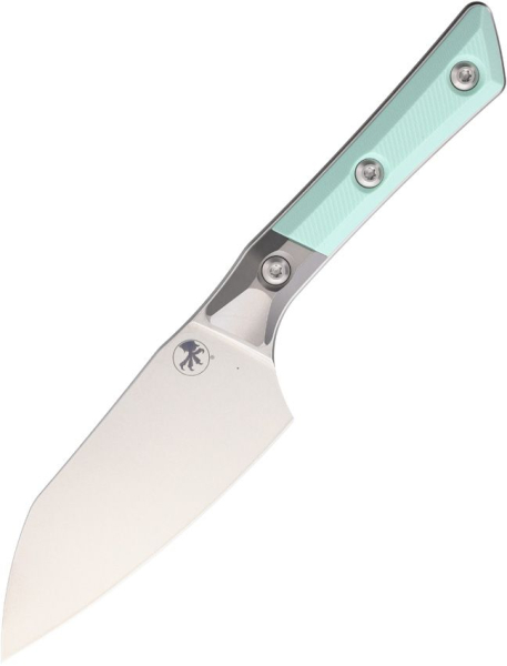 Microtech Santoku, Microtech Kochmesser, Santokumesser M390MK, Titan G10 Küchenmesser, Stonewash Blue, Blaues Küchenmesser, Com2you-biwak, Premium Santoku