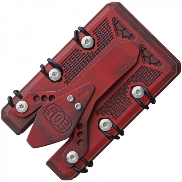 EOS Wallet 2.5 Red Black Titan Cerakote Geldscheinklammer