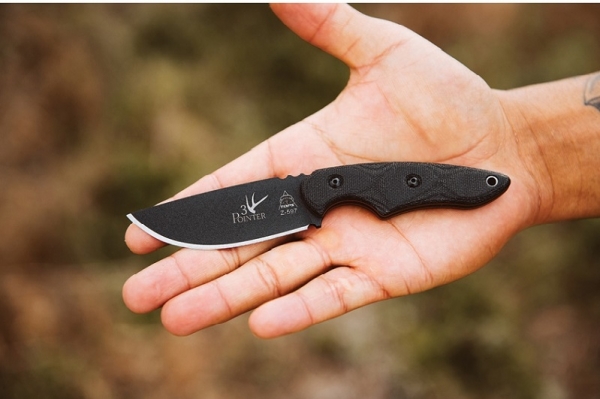 Tops Knives 3 Pointer Black Canvas Micarta