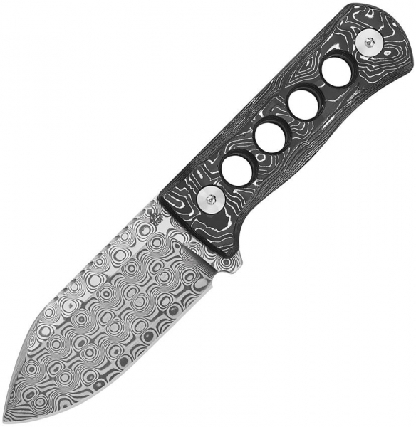 QSP Knife QS141-E Canary Aluminium Foil Carbon Fiber