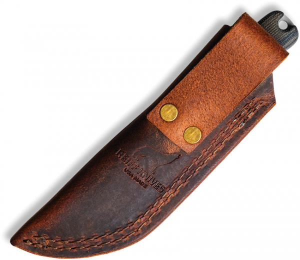 Reiff Knives F3 EDC 3V Micarta Black Green Leder