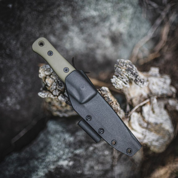 Reiff Knives F4 Bushcraft Survivalmesser Oliv Kydex