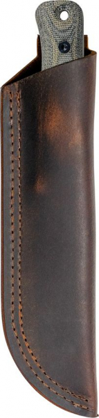Reiff Knives S5 Glider Bushcraft Knife Micarta Green Leder