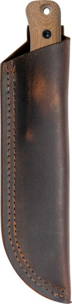 Reiff Knives S5 Glider Bushcraft Knife Micarta Natural Leder