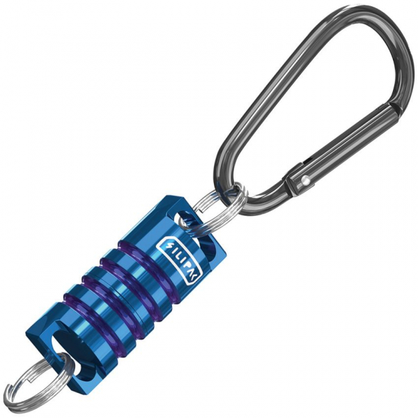 SILIPAC Schlüsselanhänger Verbinder Alu Blue Karabiner