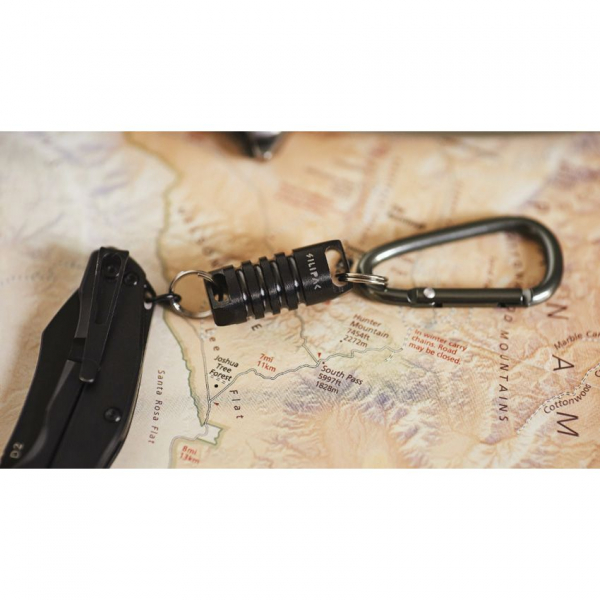 SILIPAC Schlüsselanhänger Verbinder Titan Black Karabiner