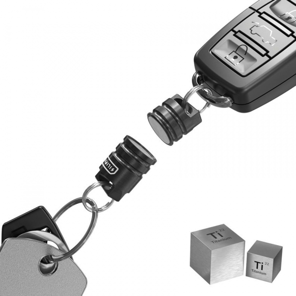 SILIPAC Schlüsselanhänger Verbinder Titan Black Karabiner