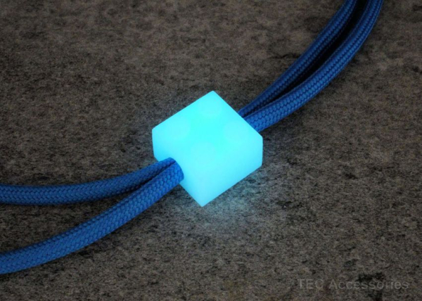 Tec Accessories E-Brick Embrite Lanyard Bead GitD Blue