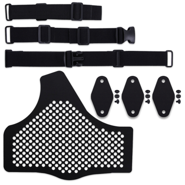 CKK Chest Rig, Tegris Rig, Holster Chest Mount, 12 Lagen Tegris, Ambidextrous Chest Carry, Taktisches Brustholster, Tegris Black.