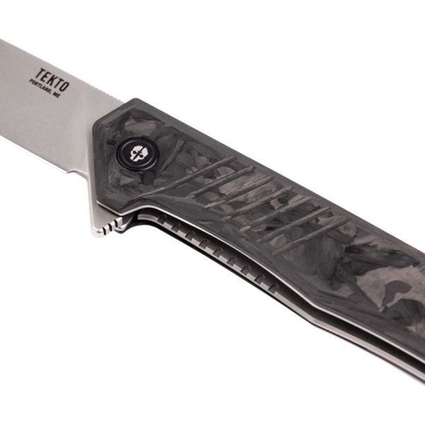 Tekto Knives F1 Alpha Linerlock Carbon Silver