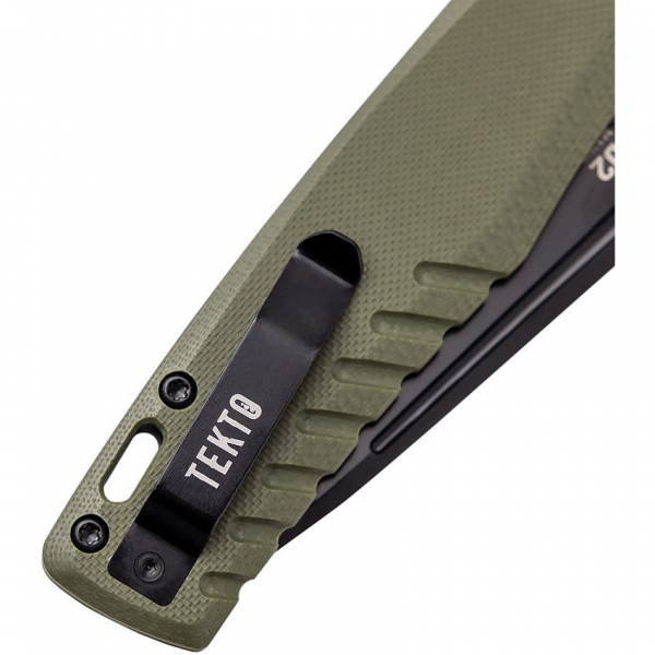 Tekto Knives F3 Charlie Button Lock oliv