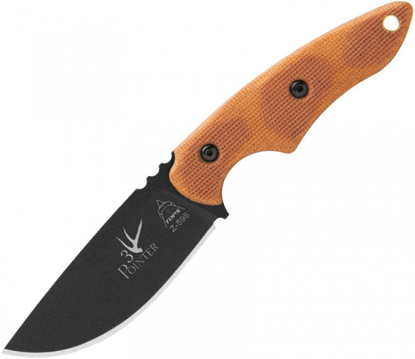 Tops Knives 3 Pointer Tan Canvas Micarta