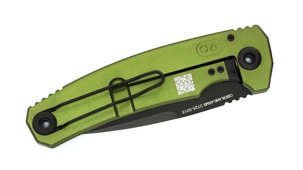Alu SEPP Integral AlGreen, Klappmesser mit Zweihandbedienung, 9,5cm black stonewashed Klinge