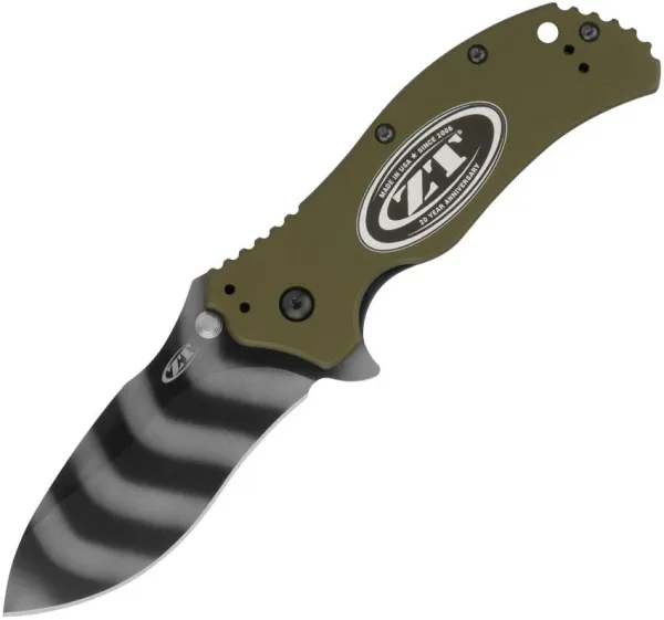 Zero Tolerance 0350OLTS20, ZT0350OLTS20, Zero Tolerance 20th Anniversary, ZT 0350 Jubiläumsmodell, SpeedSafe Assist Opener, Tiger Stripe S30V, OD Green Aluminium ZT, Com2you-biwak, Taktisches Messer Aluminium, Sammlermesser rar