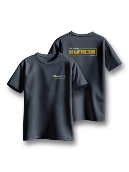 Spyderco Shirt TS07HNY Clip Carry Heather Navy L