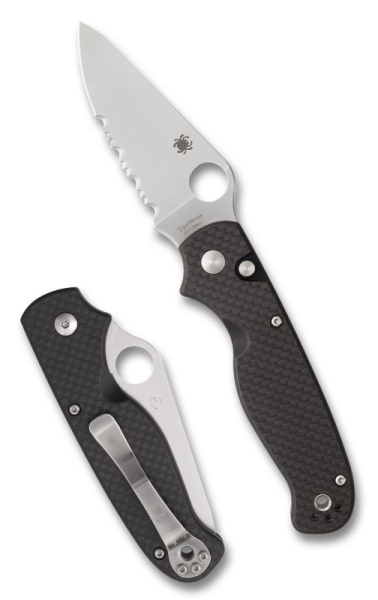 Spyderco C275CFPS ButtonUp Carbon Serrated