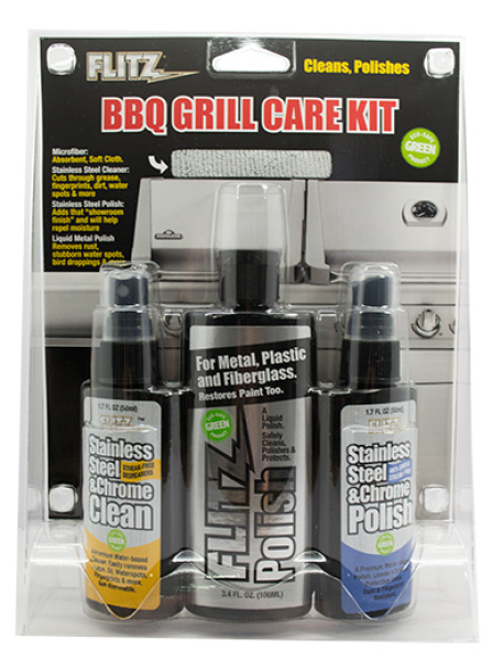 Flitz BBQ Grill Cleaner Care Kit BBQ41504