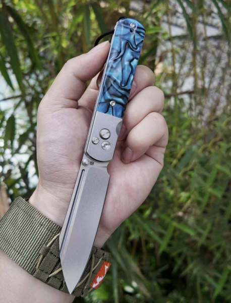 Artisan Cutlery Holm AR-RPM9 Deep Sea Blue Acrylic