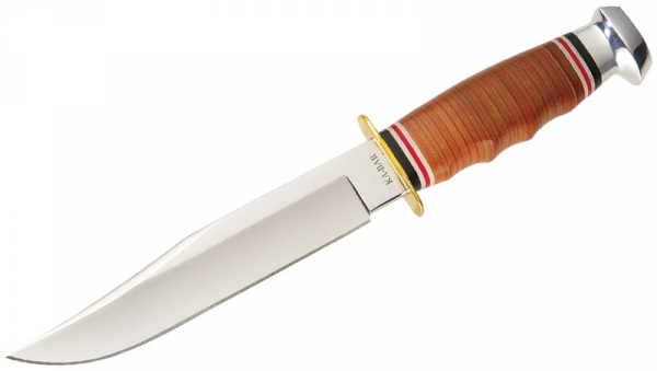 Ka-Bar Leather Handled Bowie Knife