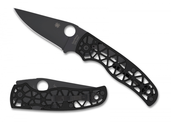 Spyderco C266BKALBKP Edgerati Black S30V Plain