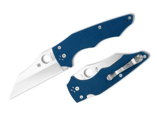 Spyderco YoJumbo Cobalt Blue, C253GPCBL, Spyderco YoJumbo SPY27, Michael Janich Messer, YoJumbo XL, Wharncliffe Klinge, Compression Lock, Taktisches Taschenmesser, Com2you-biwak