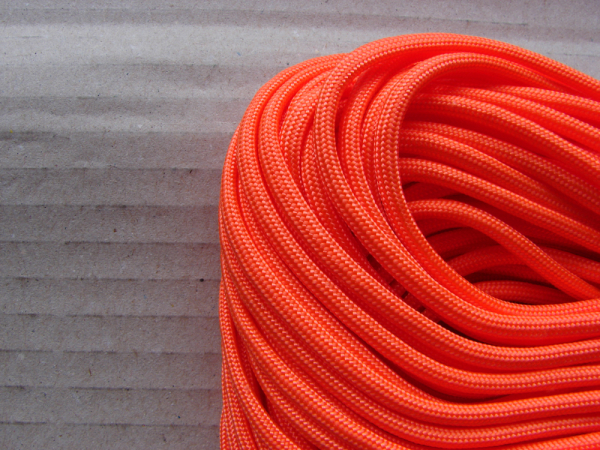 Paracord 550 neon orange Typ lll