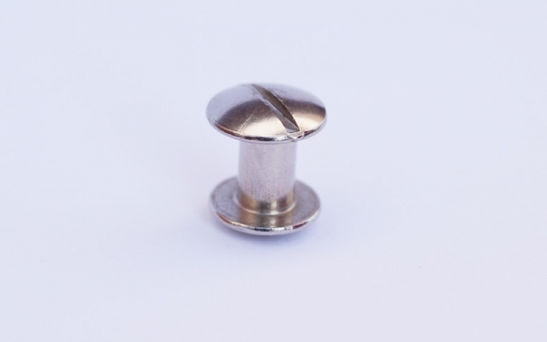 Chicago Nieten Buchschrauben blank 12mm - 10St