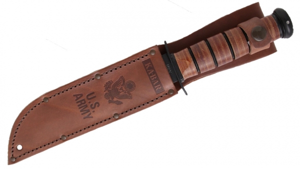 Ka-BaR US-Army Kampfmesser - verzahnt/Lederscheide