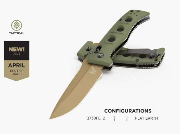 Benchmade 2730FE-2 Mini Auto Adamas OD Green G10