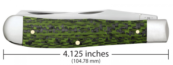 Case Knives SS Green Black Carbon Fiber G10 Trapper